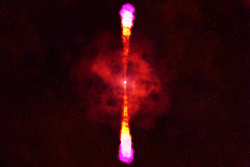 Pulsar, neutron star. Elements of this image furnished by NASA