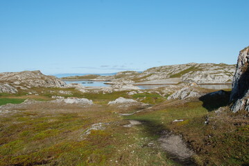 The beautiful and wild nature around Indre Billefjord, Finnmark, Norway 