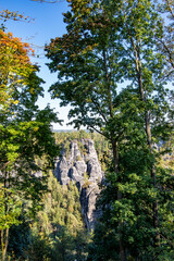 Beautiful day in the national park of Saxon Switzerland, near Dresden, Germany.