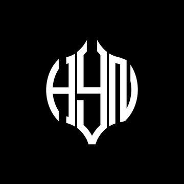 HYN letter logo. HYN best black background vector image. HYN Monogram logo design for entrepreneur and business.
