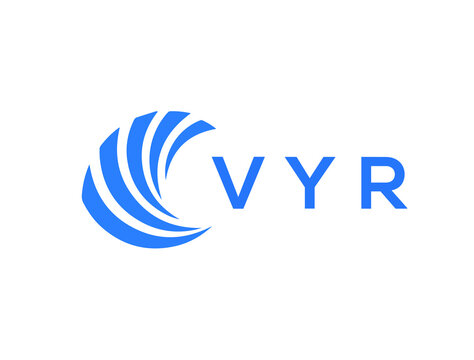 VYR Flat accounting logo design on white background. VYR creative initials Growth graph letter logo concept. VYR business finance logo design.
