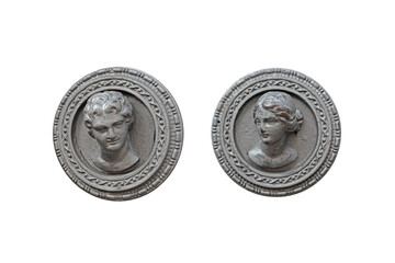 Metal door details photo- clip art set on white background