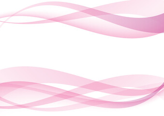 滑らかな曲線のフレーム　ピンク