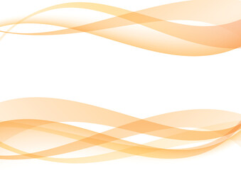 滑らかな曲線のフレーム　オレンジ