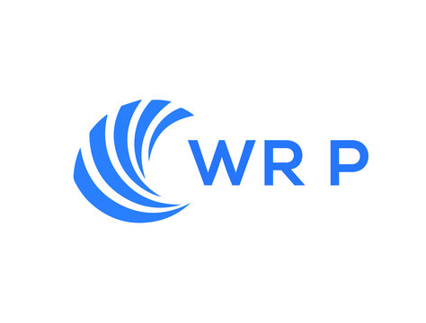 WRP Flat accounting logo design on white background. WRP creative initials Growth graph letter logo concept. WRP business finance logo design.
