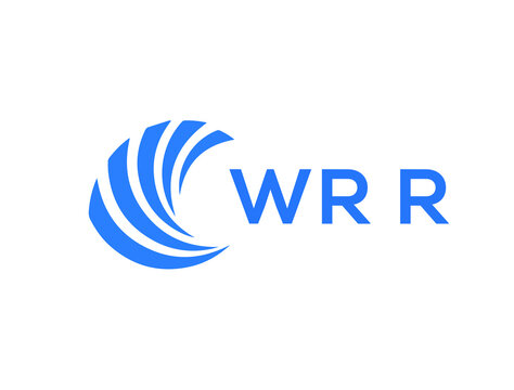 WRR Flat accounting logo design on white background. WRR creative initials Growth graph letter logo concept. WRR business finance logo design.
