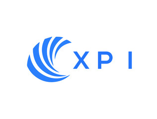 XPI Flat accounting logo design on white background. XPI creative initials Growth graph letter logo concept. XPI business finance logo design.
