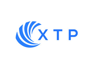 XTP Flat accounting logo design on white background. XTP creative initials Growth graph letter logo concept. XTP business finance logo design.
