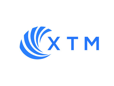 XTM Flat accounting logo design on white background. XTM creative initials Growth graph letter logo concept. XTM business finance logo design.
