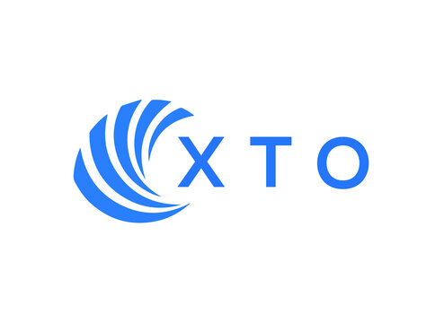XTO Flat accounting logo design on white background. XTO creative initials Growth graph letter logo concept. XTO business finance logo design.
