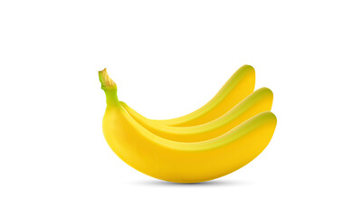 banana isolated on white background vector realistic