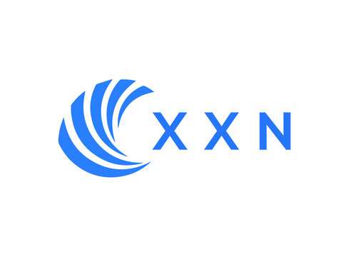 XXN Flat accounting logo design on white background. XXN creative initials Growth graph letter logo concept. XXN business finance logo design.
