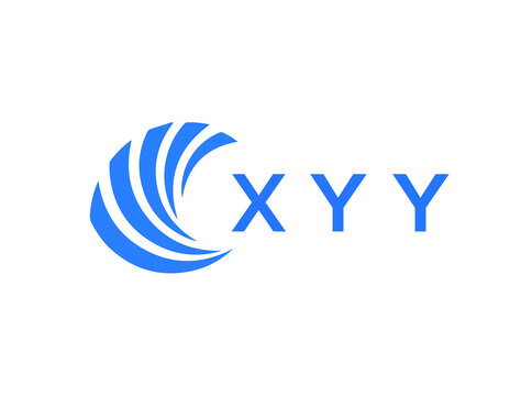 XYY Flat accounting logo design on white background. XYY creative initials Growth graph letter logo concept. XYY business finance logo design.
