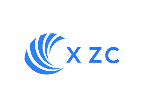 XZC Flat accounting logo design on white background. XZC creative initials Growth graph letter logo concept. XZC business finance logo design.
