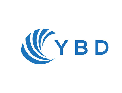 YBD Flat accounting logo design on white background. YBD creative initials Growth graph letter logo concept. YBD business finance logo design.
