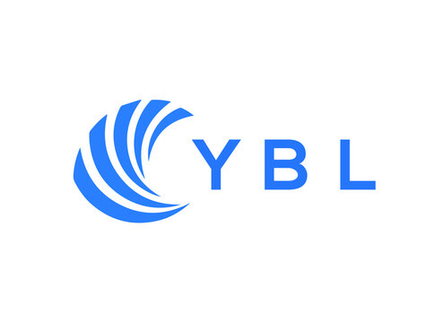 YBL Flat accounting logo design on white background. YBL creative initials Growth graph letter logo concept. YBL business finance logo design.

