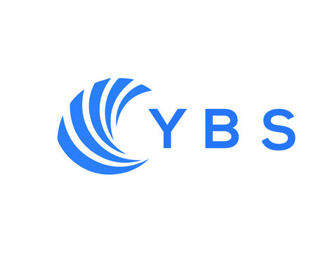 YBS Flat accounting logo design on white background. YBS creative initials Growth graph letter logo concept. YBS business finance logo design.
