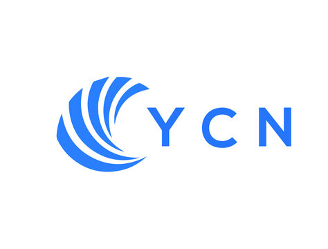 YCN Flat accounting logo design on white background. YCN creative initials Growth graph letter logo concept. YCN business finance logo design.
