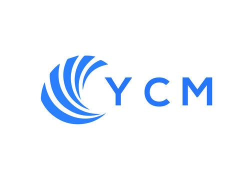 YCM Flat accounting logo design on white background. YCM creative initials Growth graph letter logo concept. YCM business finance logo design.

