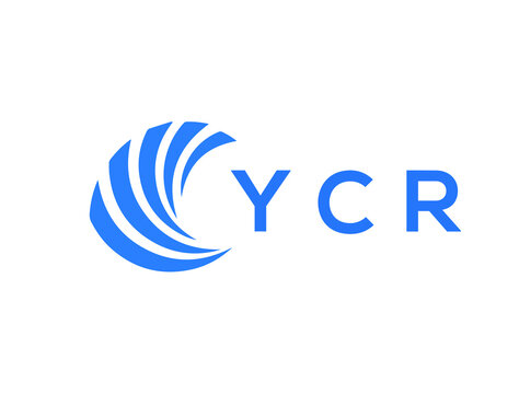 YCR Flat accounting logo design on white background. YCR creative initials Growth graph letter logo concept. YCR business finance logo design.
