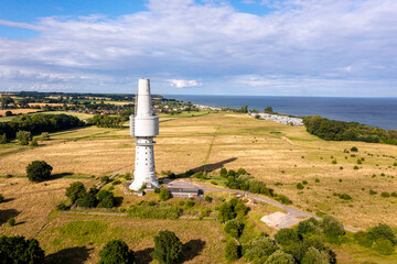 orchturm bei Pelzerhaken, Alter Fernmeldeturm, Blick auf die Ostseek&uuml;ste, Campingplatz bei Rettin, Neustadt in Holstein, Schleswig-Holstein, Deutschland