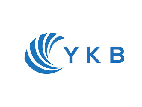 YKB Flat accounting logo design on white background. YKB creative initials Growth graph letter logo concept. YKB business finance logo design.
