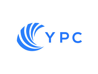 YPC Flat accounting logo design on white background. YPC creative initials Growth graph letter logo concept. YPC business finance logo design.
