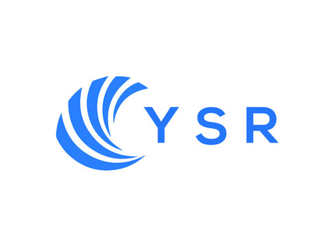 YSR Flat accounting logo design on white background. YSR creative initials Growth graph letter logo concept. YSR business finance logo design.
