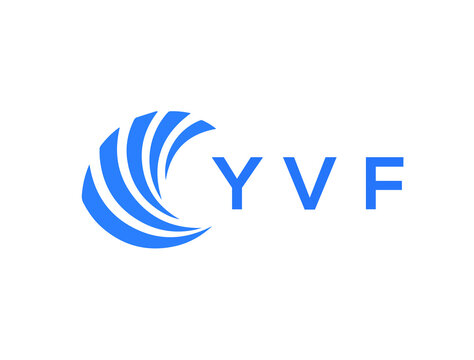 YVF Flat accounting logo design on white background. YVF creative initials Growth graph letter logo concept. YVF business finance logo design.
