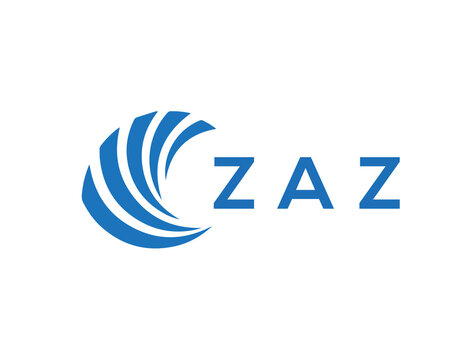 ZAZ Flat accounting logo design on white background. ZAZ creative initials Growth graph letter logo concept. ZAZ business finance logo design.
