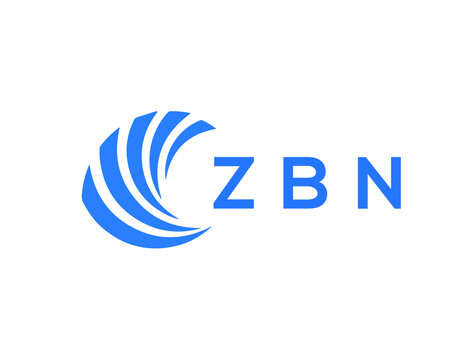 ZBN Flat accounting logo design on white background. ZBN creative initials Growth graph letter logo concept. ZBN business finance logo design.
