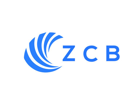 ZCB Flat accounting logo design on white background. ZCB creative initials Growth graph letter logo concept. ZCB business finance logo design.
