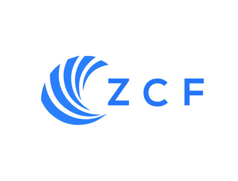 ZCF Flat accounting logo design on white background. ZCF creative initials Growth graph letter logo concept. ZCF business finance logo design.

