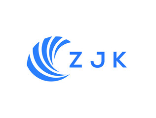 ZJK Flat accounting logo design on white background. ZJK creative initials Growth graph letter logo concept. ZJK business finance logo design.
