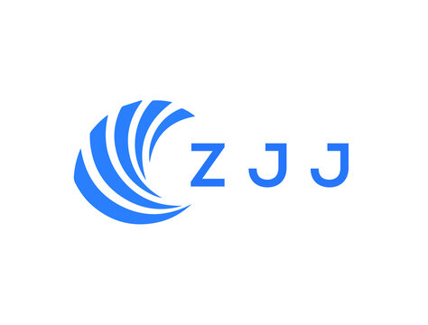 ZJJ Flat accounting logo design on white background. ZJJ creative initials Growth graph letter logo concept. ZJJ business finance logo design.

