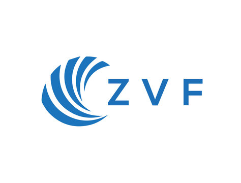 ZVF Flat accounting logo design on white background. ZVF creative initials Growth graph letter logo concept. ZVF business finance logo design.
