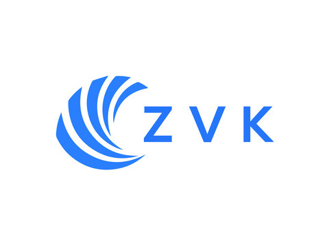 ZVK Flat accounting logo design on white background. ZVK creative initials Growth graph letter logo concept. ZVK business finance logo design.
