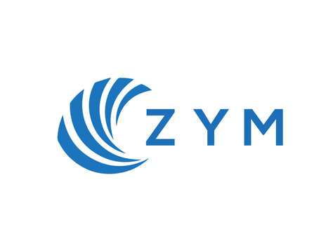 ZYM Flat accounting logo design on white background. ZYM creative initials Growth graph letter logo concept. ZYM business finance logo design.
