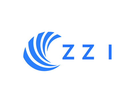 ZZI Flat accounting logo design on white background. ZZI creative initials Growth graph letter logo concept. ZZI business finance logo design.
