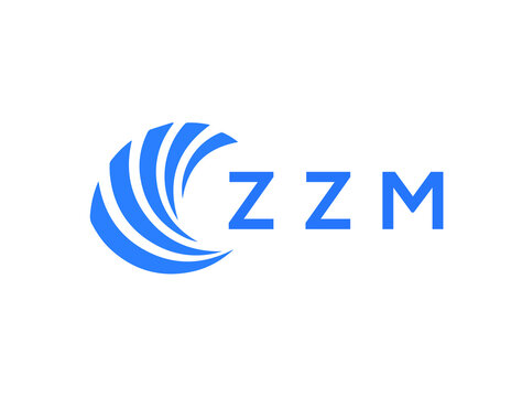 ZZM Flat accounting logo design on white background. ZZM creative initials Growth graph letter logo concept. ZZM business finance logo design.
