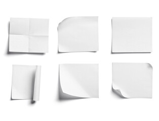 paper message note reminder adhesive sticker blank background white empty sticky tag sign office