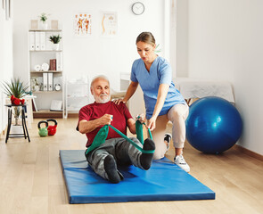 nurse doctor senior care exercise physical therapy exercising help assistence retirement home...