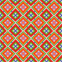 The fabric pattern was inspired by different geometric shapes, thus creating this work.