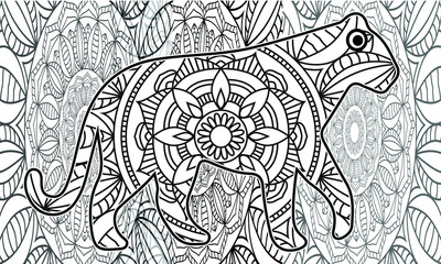 Tiger coloring pages for Adults 