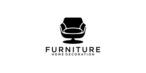 home sofa logo design silhouette