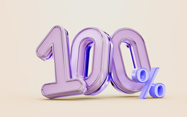 mega shopping offer 100 percent cash back metallic glossy 3d render concept for holiday festival 