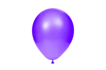 Purple balloon isolated on white background. Template for postcard, banner, poster, web design....
