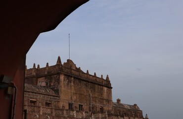 A photograph of the fort built by the Dutch at Tharangambadi taken from the entrance gate.