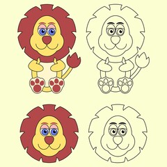 Cute lion designs bundle.