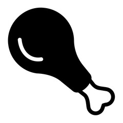 Obraz premium chicken glyph icon